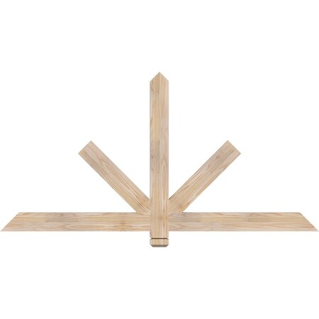 Ekena Millwork Kennewick Smooth Timber Gable Bracket, Douglas Fir, 60"W x 30"H x 1 1/2"D x 3 1/2"F, 12/12 Pitch GBW060X30X0204KEN00SDF